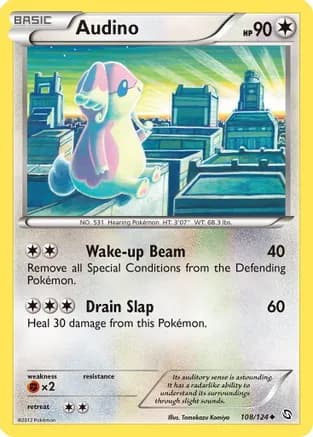 Audino — Dragons Exalted Pokémon TCG card by Tomokazu Komiya