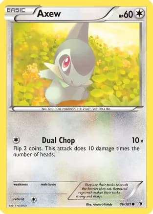 Axew — Noble Victories Pokémon TCG card by Atsuko Nishida