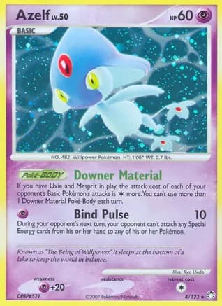 Azelf — Mysterious Treasures Pokémon TCG card by Ryo Ueda