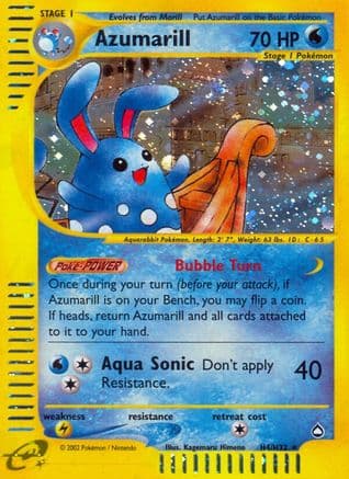 Azumarill (H4) — Aquapolis Pokémon TCG card by Kagemaru Himeno