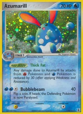 Azumarill — EX Delta Species Pokémon TCG card by Kagemaru Himeno