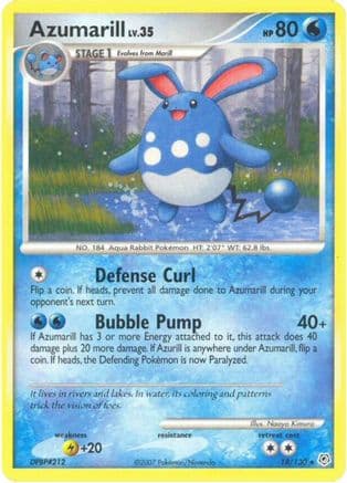 Azumarill — Diamond and Pearl Pokémon TCG card by Naoyo Kimura