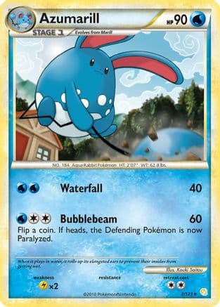 Azumarill — HeartGold SoulSilver Pokémon TCG card by Kouki Saitou
