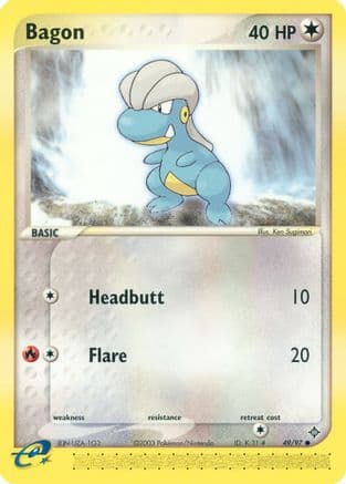 Bagon - 49/97 — Dragon Pokémon TCG card by Ken Sugimori
