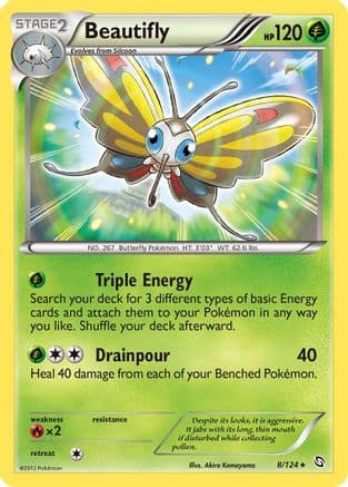 Beautifly — Dragons Exalted Pokémon TCG card by Yuu Nishida