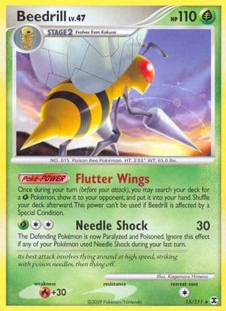 Beedrill — Rising Rivals Pokémon TCG card by nisimono