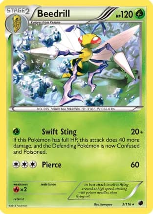 Beedrill — Plasma Freeze Pokémon TCG card by Misa Tsutsui