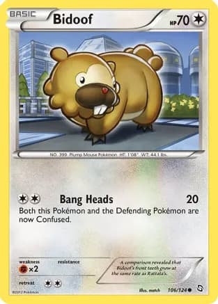 Bidoof — Dragons Exalted Pokémon TCG card by Kagemaru Himeno