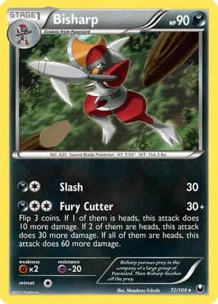 Bisharp (72) — Dark Explorers Pokémon TCG card by Masakazu Fukuda