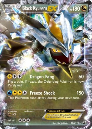 Black Kyurem EX — Legendary Treasures Pokémon TCG card by Eske Yoshinob