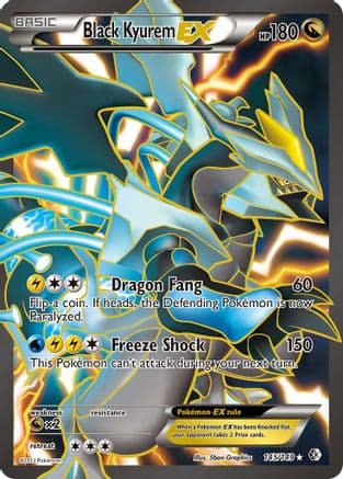 Black Kyurem EX (145 Full Art) — Boundaries Crossed Pokémon TCG card by 5ban Graphics
