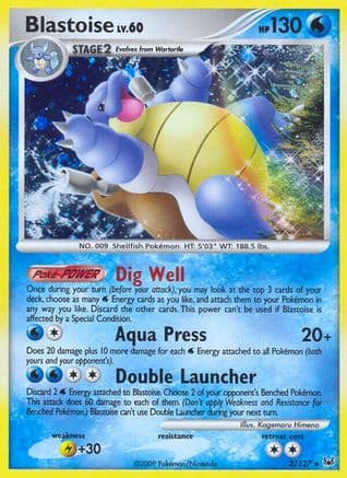 Blastoise — Platinum Pokémon TCG card by Ken Sugimori