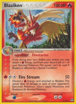 Blaziken — EX Power Keepers Pokémon TCG card by Masakazu Fukuda