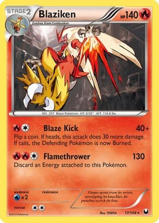 Blaziken — Dark Explorers Pokémon TCG card by TOKIYA