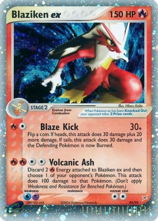 Blaziken ex — EX Team Magma vs Team Aqua Pokémon TCG card by Hikaru Koike