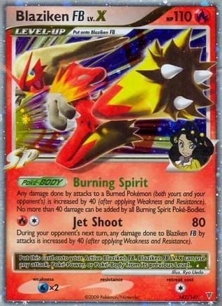 Blaziken FB Lv.X — Supreme Victors Pokémon TCG card by Ryo Ueda