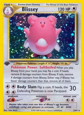 Blissey — Neo Revelation Pokémon TCG card by Yuka Morii