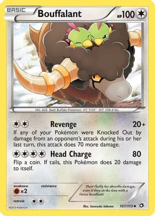 Bouffalant — Legendary Treasures Pokémon TCG card by Sanosuke Sakuma