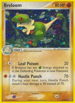 Breloom — EX Deoxys Pokémon TCG card by Hajime Kusajima