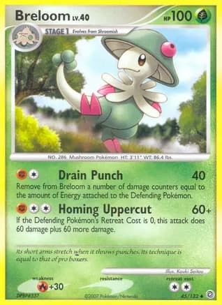 Breloom — Secret Wonders Pokémon TCG card by Kouki Saitou