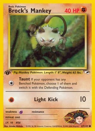 Brock's Mankey (67) — Gym Heroes