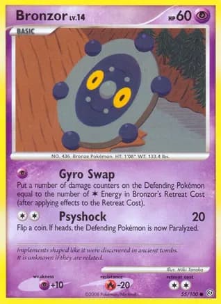 Bronzor — Stormfront Pokémon TCG card by Miki Tanaka