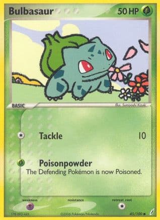 Bulbasaur - 045/100 — Crystal Guardians Pokémon TCG card by Sumiyoshi Kizuki