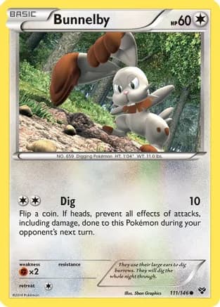 Bunnelby — XY Base Set Pokémon TCG card by 5ban Graphics
