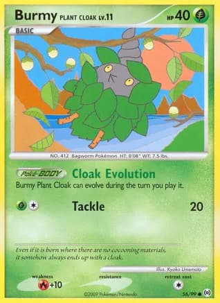 Burmy Plant Cloak — Arceus Pokémon TCG card by Kyoko Umemoto