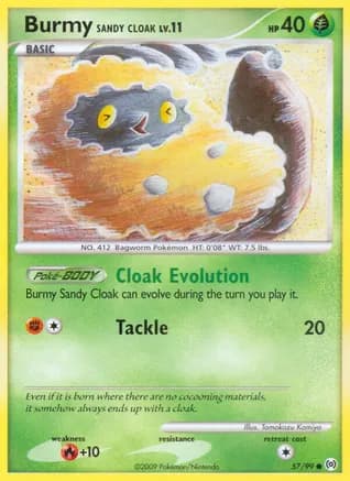 Burmy Sandy Cloak — Arceus Pokémon TCG card by Tomokazu Komiya