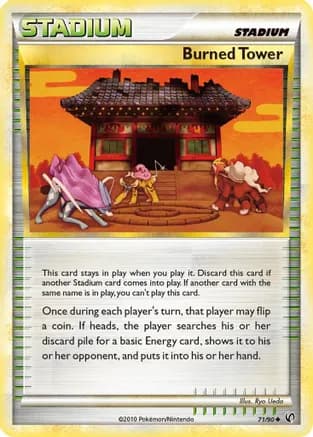Burned Tower — Undaunted Pokémon TCG card by Ryo Ueda