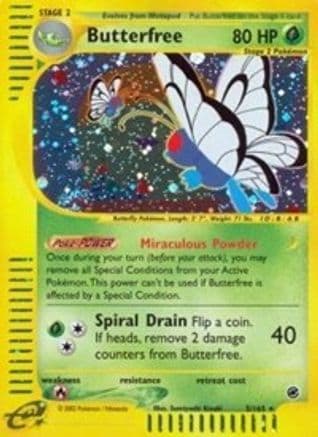 Butterfree (5) — Expedition Pokémon TCG card by Katsumi Yoneoka