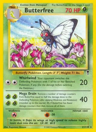 Butterfree — Legendary Collection Pokémon TCG card by Kagemaru Himeno
