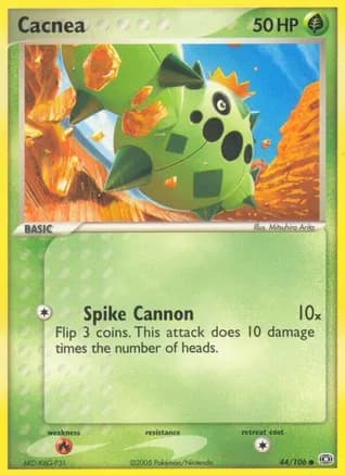 Cacnea — EX Emerald Pokémon TCG card by Mitsuhiro Arita