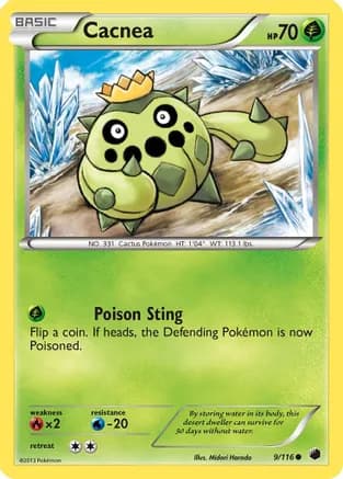 Cacnea — Plasma Freeze Pokémon TCG card by Midori Harada