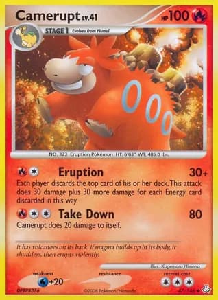 Camerupt — Legends Awakened Pokémon TCG card by Kagemaru Himeno