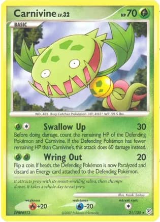Carnivine — Diamond and Pearl Pokémon TCG card by Kouki Saitou
