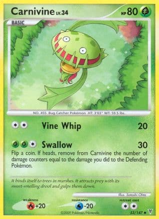 Carnivine — Supreme Victors Pokémon TCG card by Satoshi Ohta