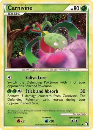 Carnivine — Triumphant Pokémon TCG card by Ryo Ueda
