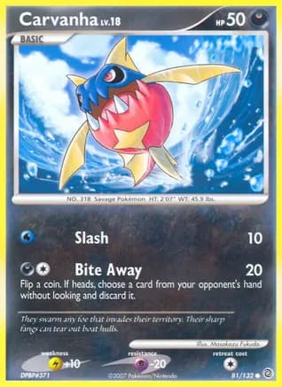 Carvanha — Secret Wonders Pokémon TCG card by Sumiyoshi Kizuki