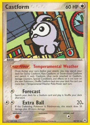 Castform — EX Hidden Legends Pokémon TCG card by Sumiyoshi Kizuki