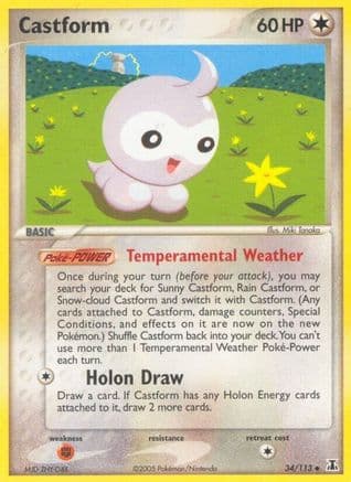 Castform — EX Delta Species Pokémon TCG card by Miki Tanaka