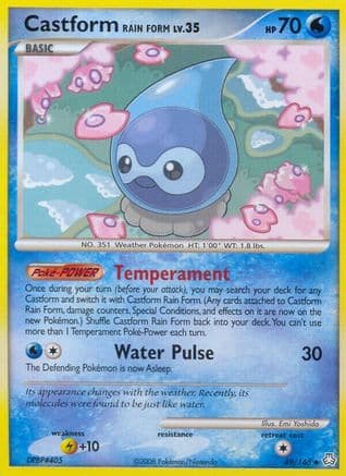 Castform Rain Form — Legends Awakened Pokémon TCG card by Emi Yoshida