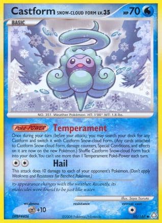 Castform Snow-Cloud Form — Legends Awakened Pokémon TCG card by Saya Tsuruta