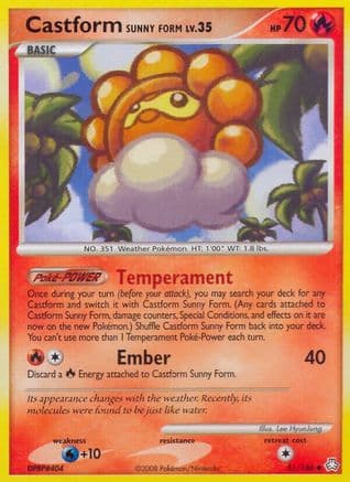 Castform Sunny Form — Legends Awakened Pokémon TCG card by Lee HyunJung