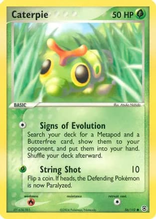 Caterpie — EX FireRed & LeafGreen Pokémon TCG card by Atsuko Nishida