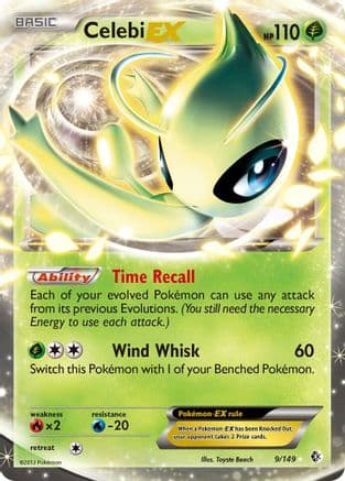 Celebi EX — Boundaries Crossed Pokémon TCG card by Toyate Beach