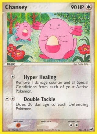 Chansey — EX Unseen Forces Pokémon TCG card by Yukiko Baba