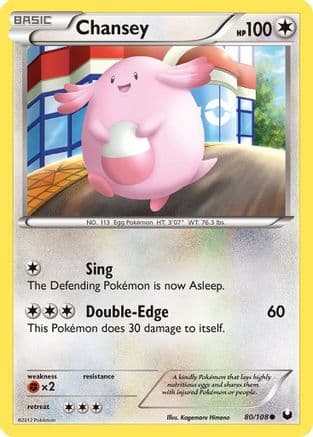 Chansey (80) — Dark Explorers Pokémon TCG card by Kagemaru Himeno