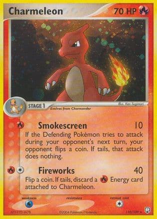 Charmeleon — Team Rocket Returns Pokémon TCG card by Kouki Saitou